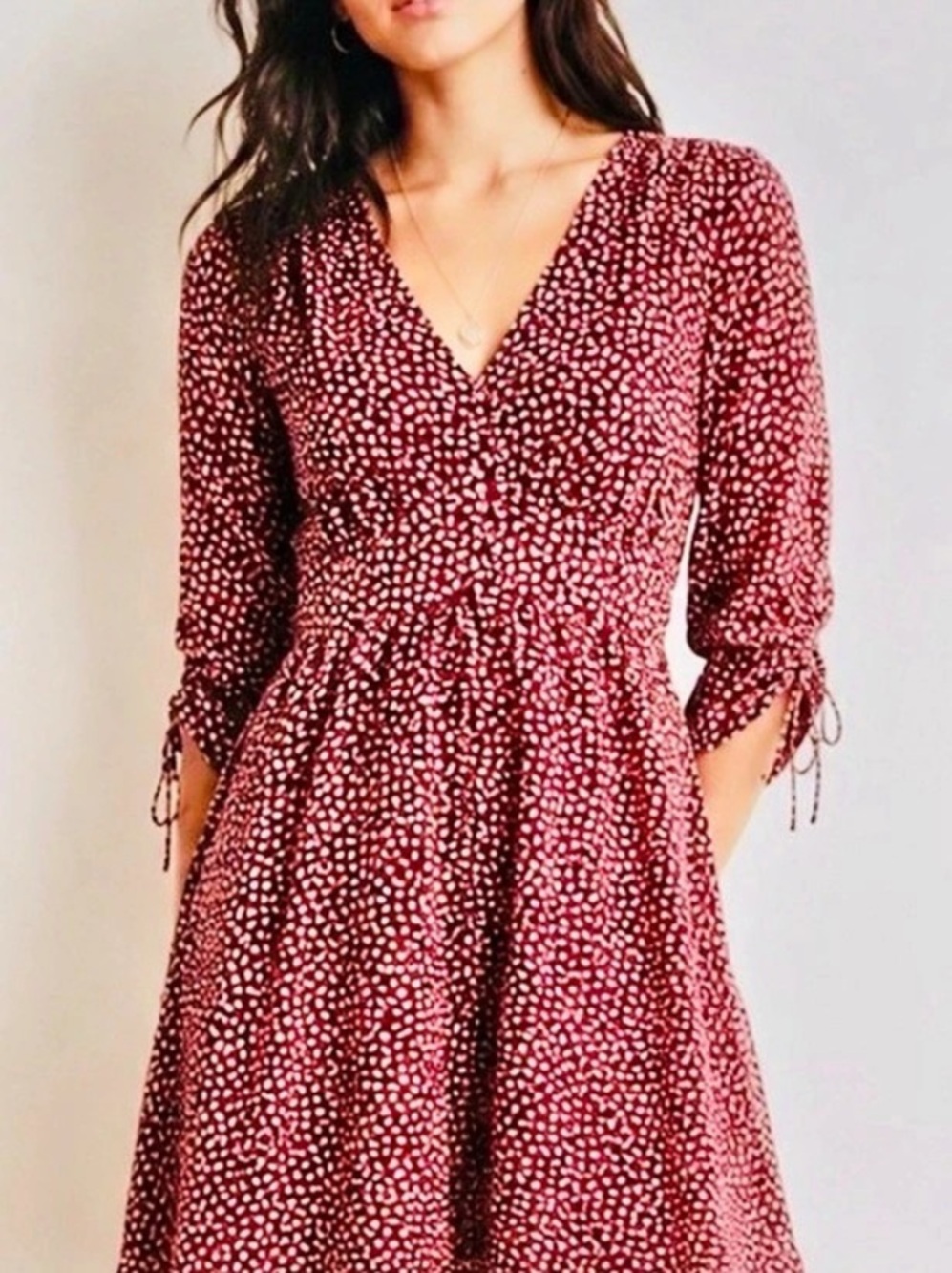 Madewell Starviolet Mini Dress in Red & White Ditsy Flowers Size 0 Cottagecore!